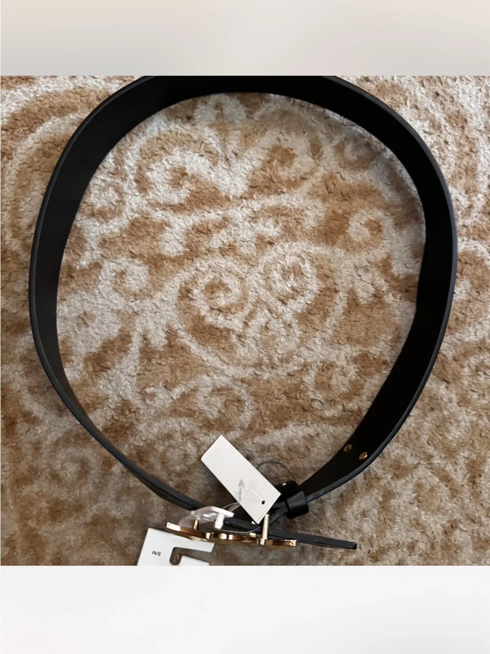 True religion monogram belt gold buckle size S/M faux leather